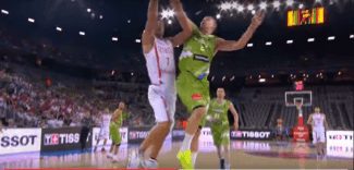 Gorrazo del nuevo pívot del Granca Alen Omic al NBA Pachulia (Vídeo)