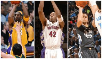 Kobe Bryant y Donyell Marshall fueron antes que Curry: sus 12 triples en un partido (Vídeos)