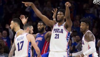 Embiid trollea a Drummond: gana el duelo, le señala el banquillo y le dice adiós (Vídeo)