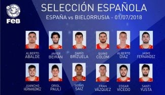 España-Bielorrusia: cuatro novedades en la selección y dos debutantes