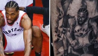 Un tatuaje con Kawhi Leonard de protagonista sólo apto para megafans